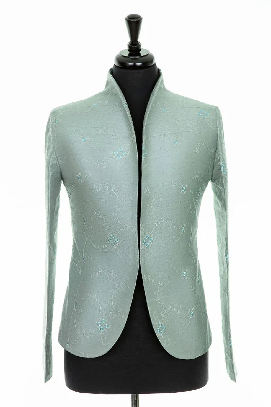 Anya Jacket in Moon Zippered Front Buttoned Front Snap Front