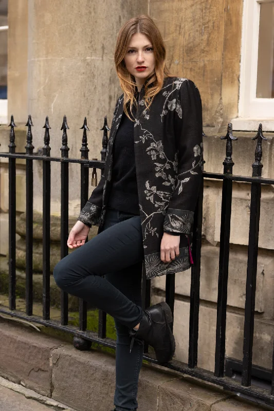 Bhumi Jacket in Ebony Denim Jacket Leather Jacket Suede Jacket
