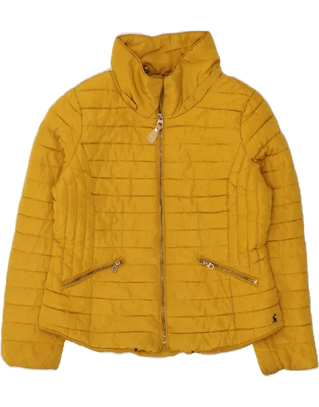 JOULES Womens Padded Jacket UK 16 Large Yellow Polyester Toggled Jacket Drawstring Jacket Belted Jacket JOULES Womens Padded Jacket UK 16 Large Yellow Polyester Toggled Jacket Drawstring Jacket Belted Jacket