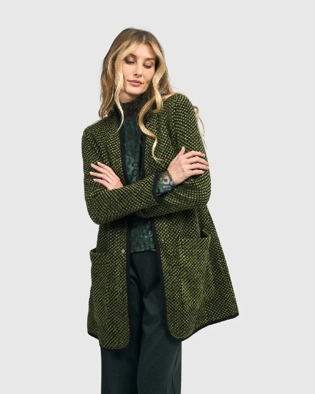 Library Jacket, Green Jersey Jacket Tulle Jacket Batik Jacket