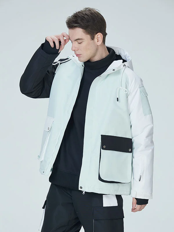 Men's Arctic Queen Divided Sky Colorblock Snow Jacket Hooded Jacket Caped Jacket Shawl Collar Jacket Men's Arctic Queen Divided Sky Colorblock Snow Jacket Hooded Jacket Caped Jacket Shawl Collar Jacket