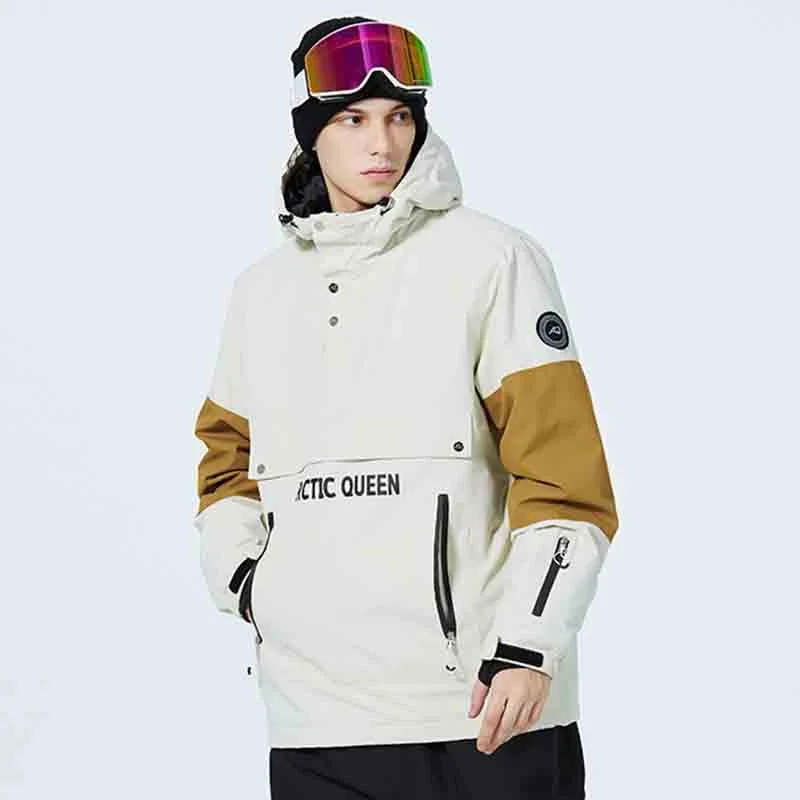 Men's Mountain Challenger Half-Zip Anorak Snow Jacket Nylon Fabric Polyester Fabric Spandex Fabric Men's Mountain Challenger Half-Zip Anorak Snow Jacket Nylon Fabric Polyester Fabric Spandex Fabric
