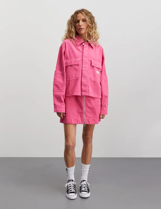 Mini Cord Soleil Jacket, Carmine Rose Trench Coat Raincoat Waterproof Jacket
