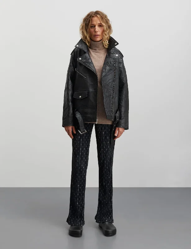 Patch Leather Berline Jacket, Black Rayon Jacket Velvet Jacket Corduroy Jacket