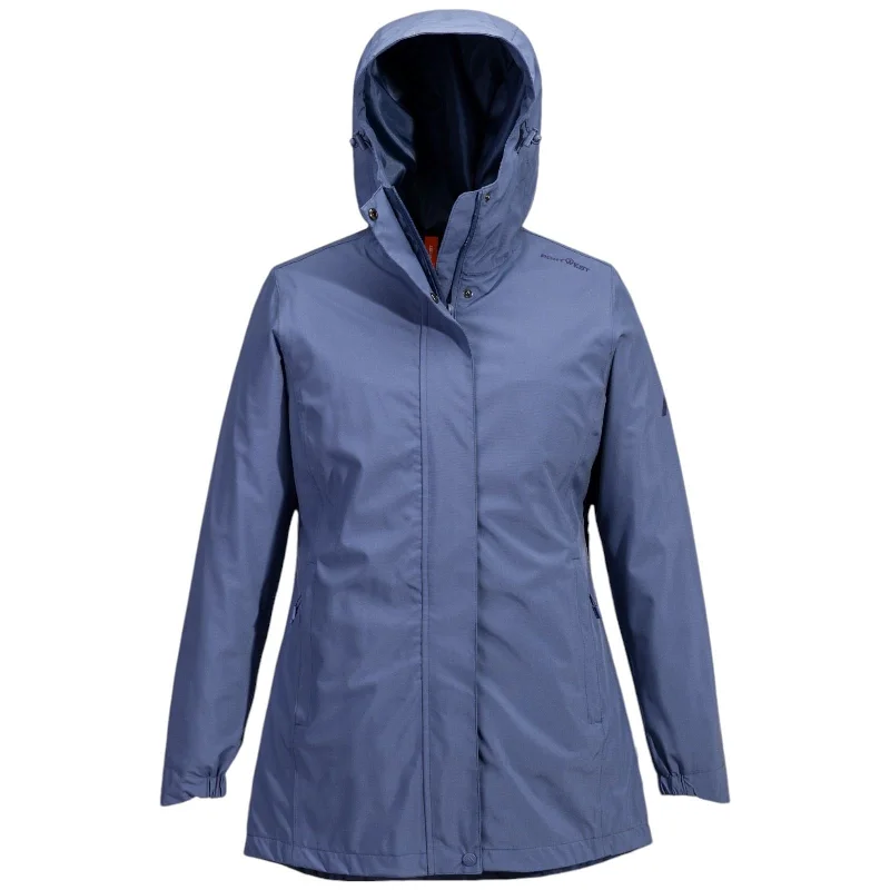Portwest Newgrange Womens Full-Length Hooded Rain Jacket Front Pockets Side Pockets Patch Pockets Portwest Newgrange Womens Full-Length Hooded Rain Jacket Front Pockets Side Pockets Patch Pockets