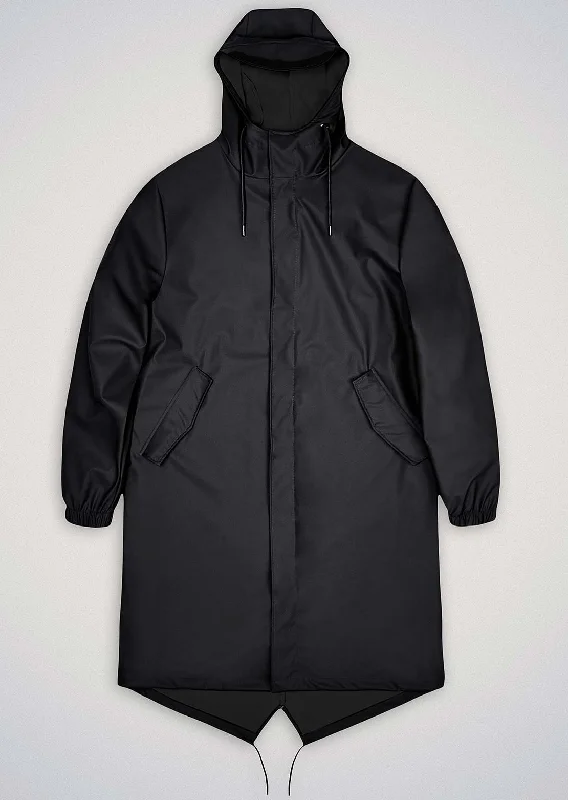 RAINS Unisex W3 Fishtail Parka Jacket Cotton Jacket Linen Jacket Terry Jacket