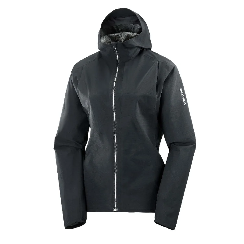 Salomon | Women's Bonatti Trail Jacket - Deep Black Satin Jacket Silk Jacket Chiffon Jacket Salomon | Women's Bonatti Trail Jacket - Deep Black Satin Jacket Silk Jacket Chiffon Jacket