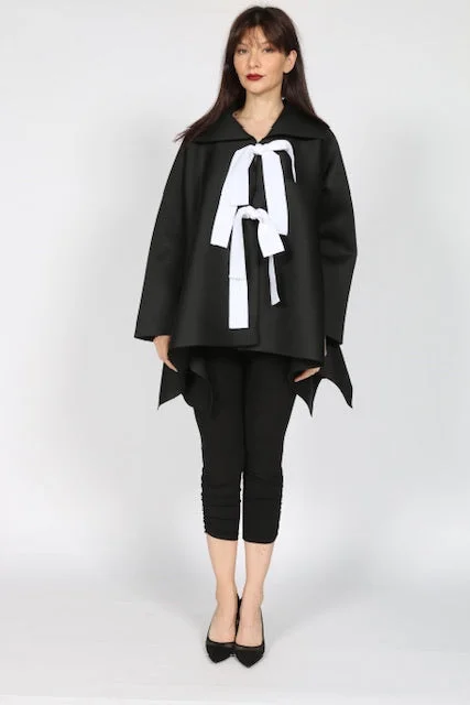 SKJ4035 Scuba Jacket Notch Collar Jacket Peter Pan Collar Jacket Cowl Neck Jacket