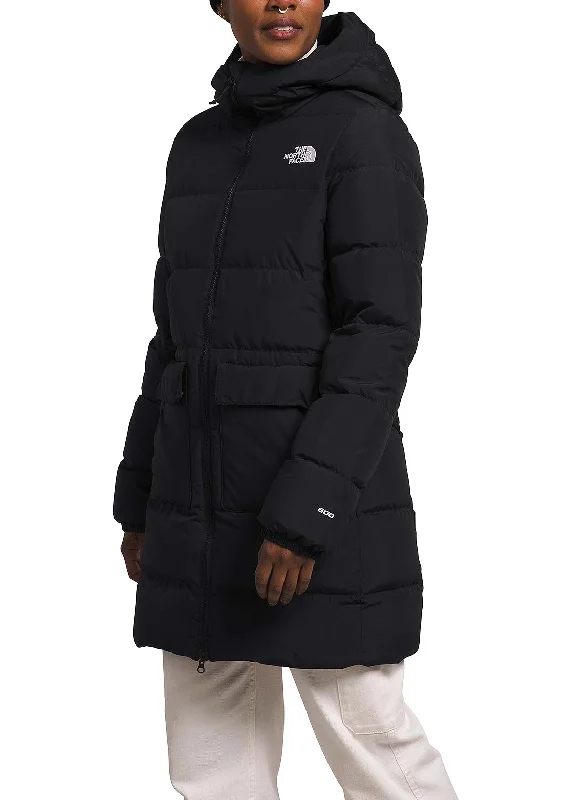 The North Face Women's Gotham Parka Jacket Denim Fabric Leather Fabric Suede Fabric The North Face Women's Gotham Parka Jacket Denim Fabric Leather Fabric Suede Fabric