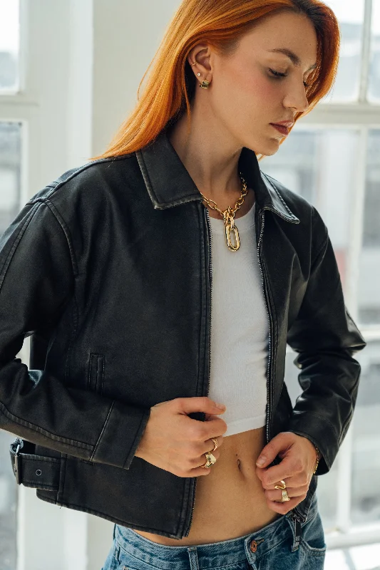 The Rewash Moto Jacket - Gunmetal Print Jacket Jacquard Jacket Embroidered Jacket