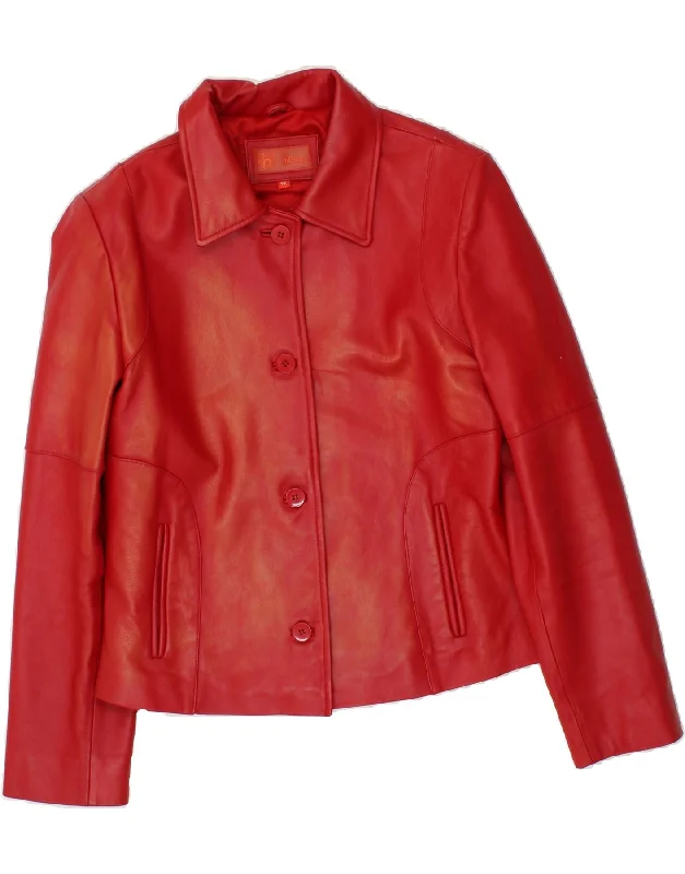 VINTAGE Womens Leather Jacket UK 16 Large Red Leather Wool Fabric Cashmere Fabric Tweed Fabric VINTAGE Womens Leather Jacket UK 16 Large Red Leather Wool Fabric Cashmere Fabric Tweed Fabric