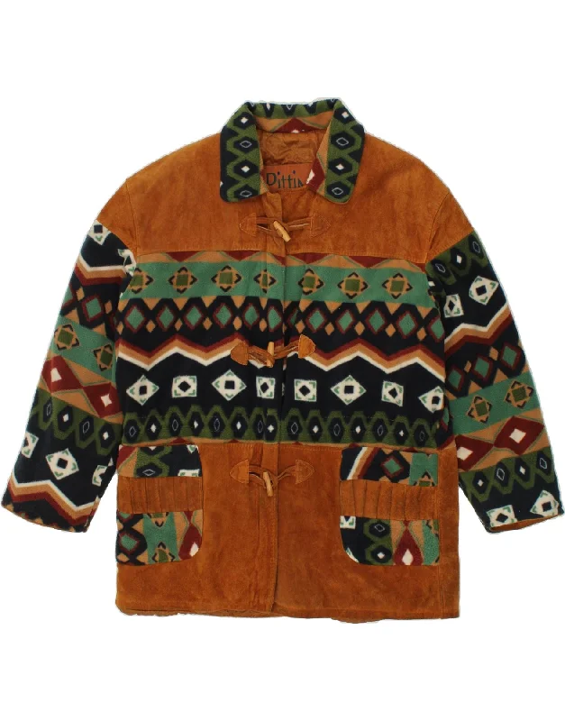 VINTAGE Womens Oversized Suede Windbreaker Jacket UK 18 XL Brown Embroidered Jacket Appliqued Jacket Beaded Jacket VINTAGE Womens Oversized Suede Windbreaker Jacket UK 18 XL Brown Embroidered Jacket Appliqued Jacket Beaded Jacket