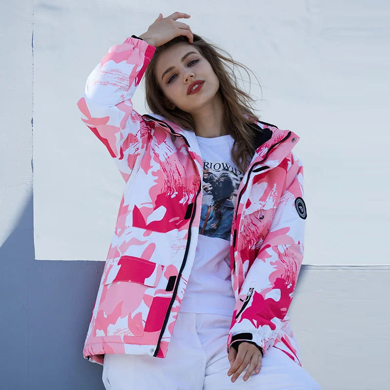 Women's Arctic Queen Camouflage Pink Snow Jacket Chenille Jacket Brocade Jacket Lace Jacket Women's Arctic Queen Camouflage Pink Snow Jacket Chenille Jacket Brocade Jacket Lace Jacket