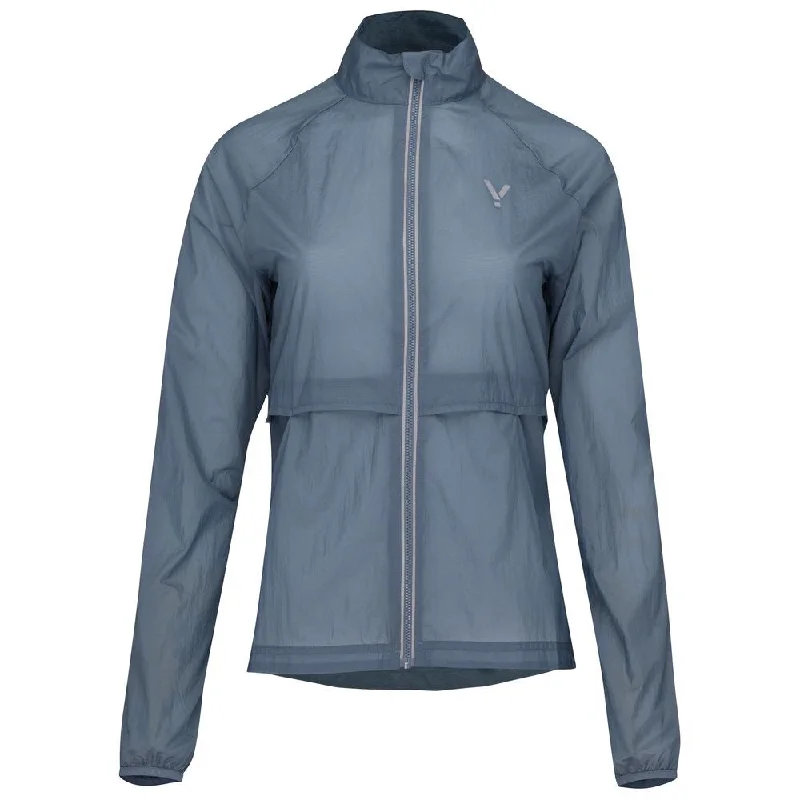 Womens Boreas Packable Jacket (Dusk Blue) Satin Fabric Silk Fabric Chiffon Fabric