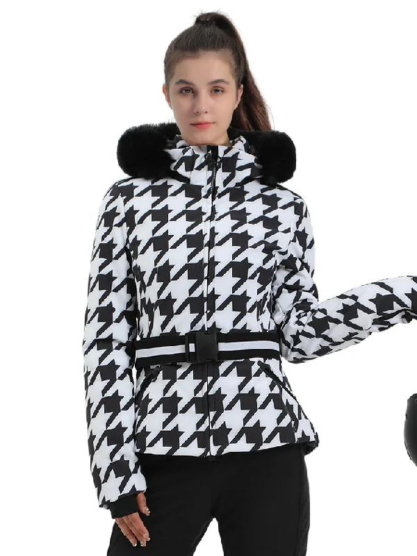 Women's Gsou Snow Mountain Chic Down Ski Jacket With Removable Faux Fur Hood Nylon Jacket Polyester Jacket Spandex Jacket Women's Gsou Snow Mountain Chic Down Ski Jacket With Removable Faux Fur Hood Nylon Jacket Polyester Jacket Spandex Jacket