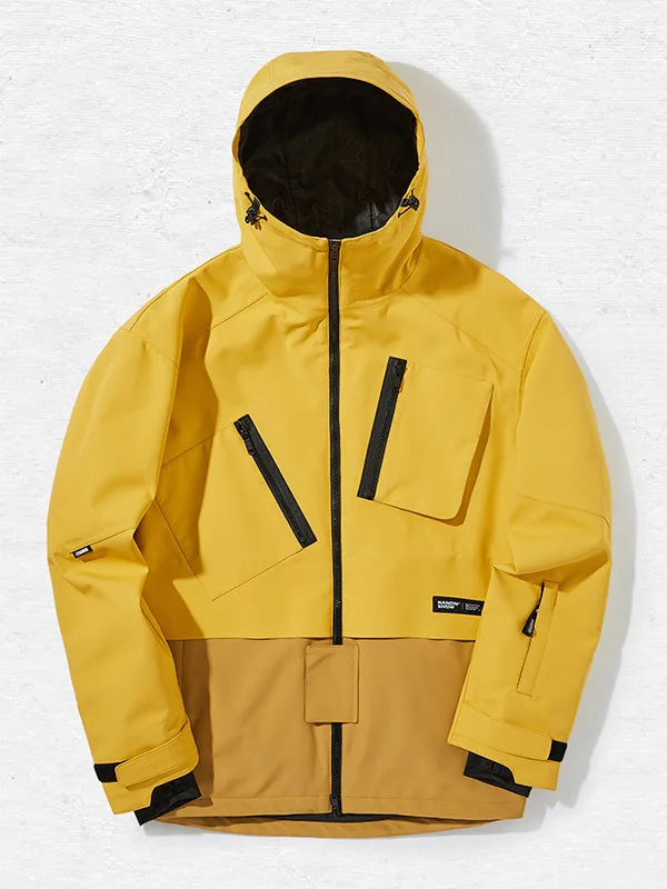 Women's Nandn Velocity Cargo Snowboard Jacket A-Line Jacket Boat Neck Shawl Collar