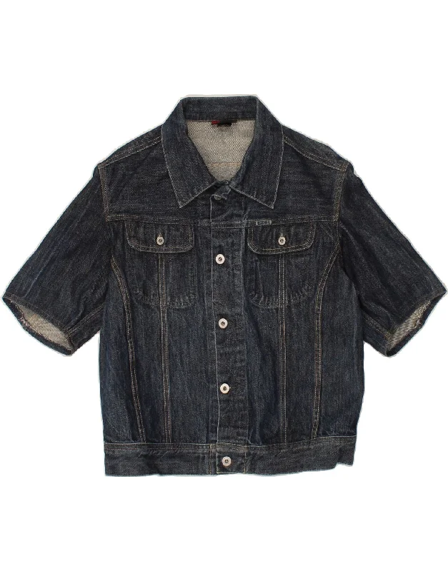 Womens Short Sleeve Denim Jacket UK 16 Large V-Neck Jacket Boat Neck Jacket Square Neck Jacket Womens Short Sleeve Denim Jacket UK 16 Large V-Neck Jacket Boat Neck Jacket Square Neck Jacket