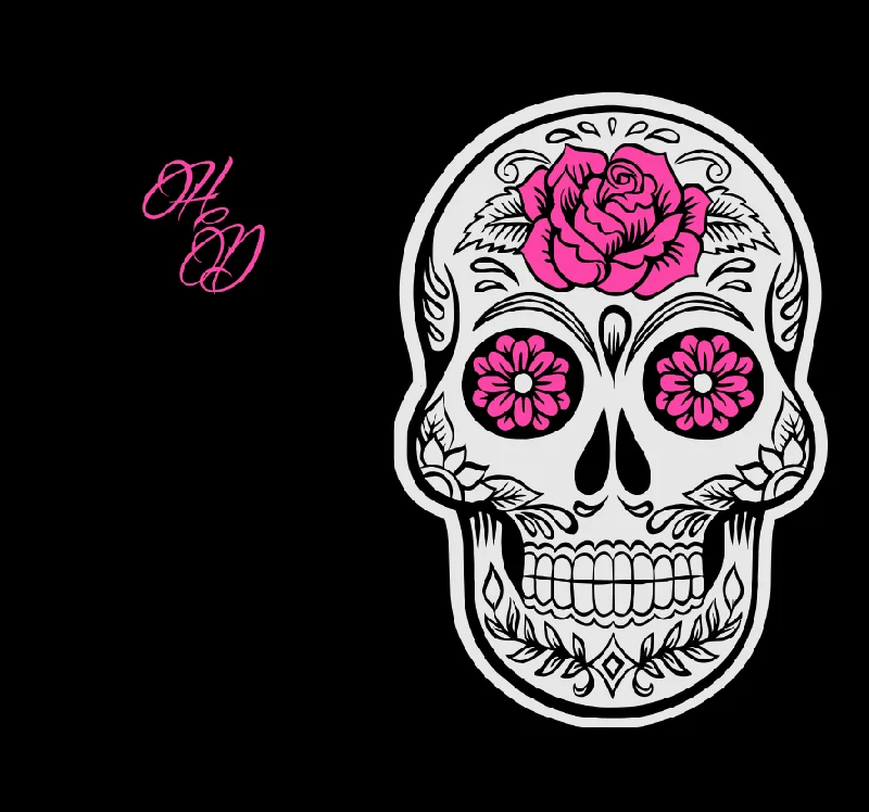 Women's Sugar Skull Pink Reflective Soft Shell Jacket One-Shoulder Jacket Off-the-Shoulder Jacket Asymmetrical Jacket