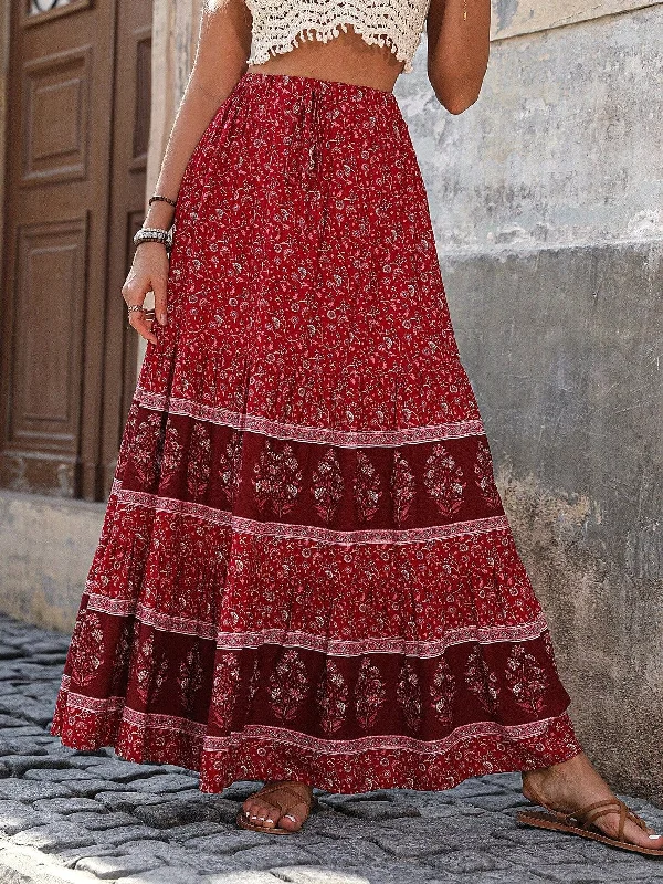 PIPPA Maxi Skirt - Red