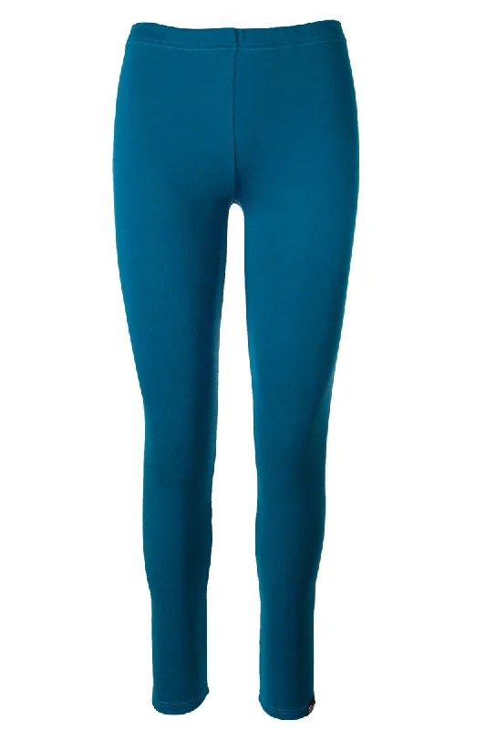 250 Women's Merino Leggings Comfort Zone - Dark Turquoise