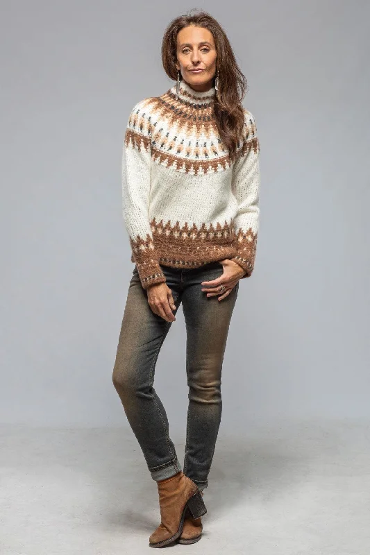 Andean Mock Neck Sweater In Natural