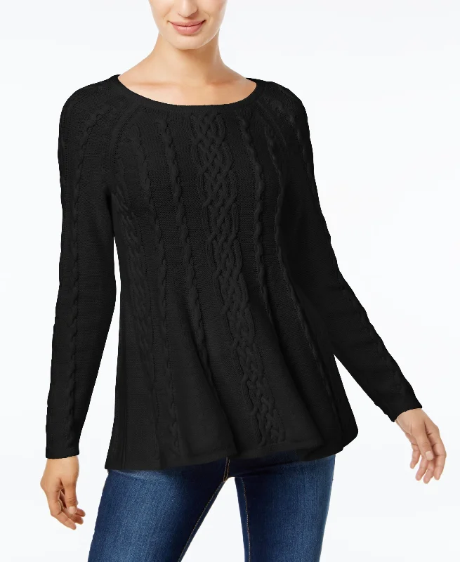 Charter Club Cable Knit Trapeze Sweater