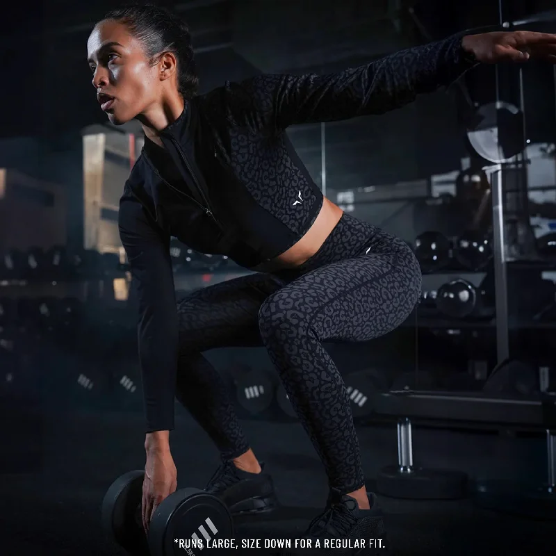 Core Agile ACT Leggings 27" - Black Print Comfortable Power Mesh Leggings