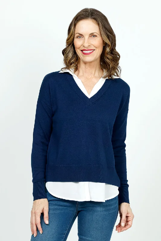 Elliott Lauren Double Layer Modal Sweater