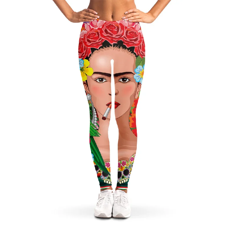 Frida Kahlo Serape Print Women's Leggings