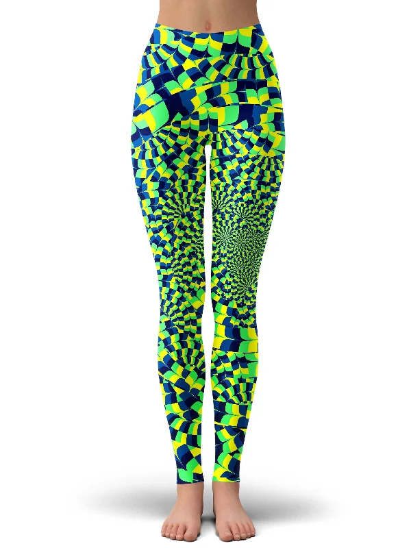 Green Portal Leggings Trendy High-Compression Leggings
