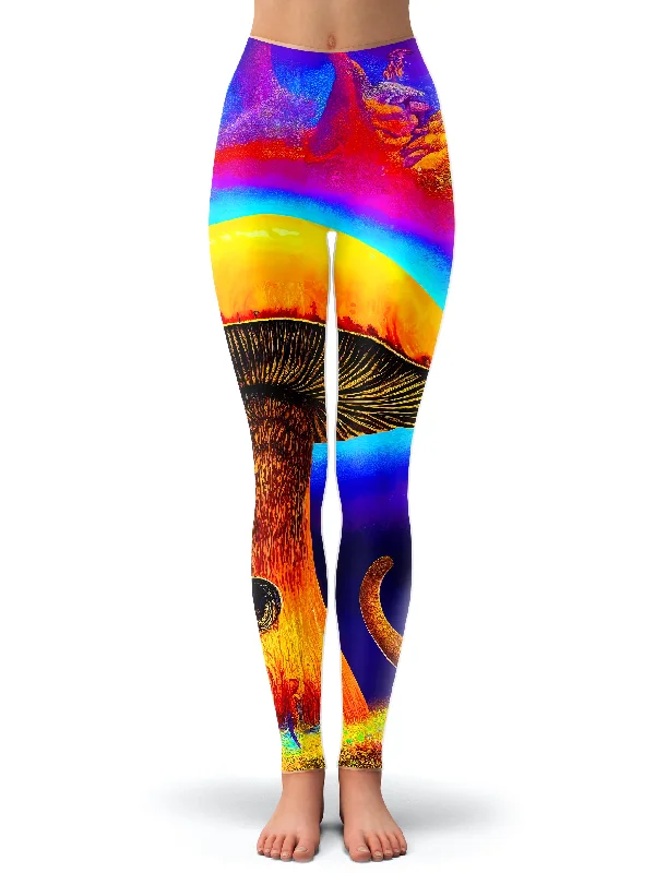 Happy Place Leggings Trendy Fitness Leggings
