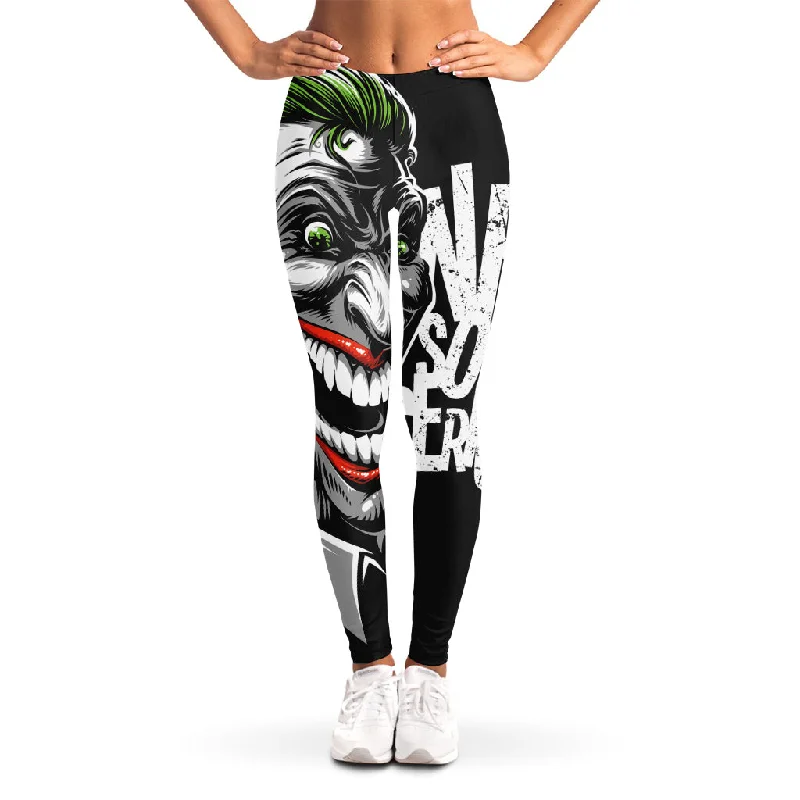 Laughing Joker Why So Serious Print Women's Leggings