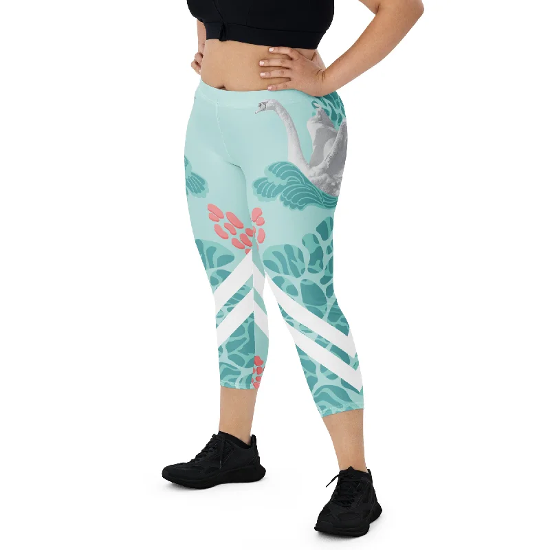 Legging Court "Bleu cygne"