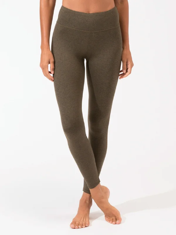 Monica High Rise Full Length Legging 26" Comfortable Ribbed Waistband Leggings