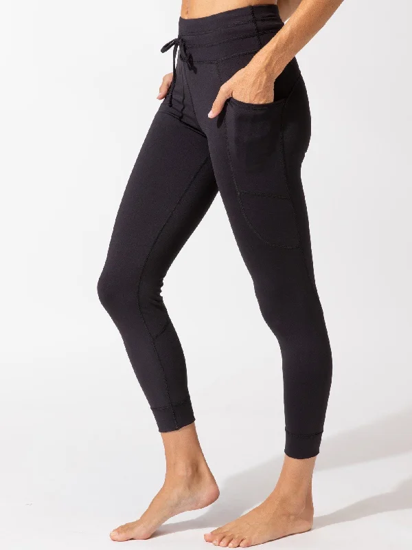 Rhoda Sport Jogger Legging 24" Elegant Embellished Leggings