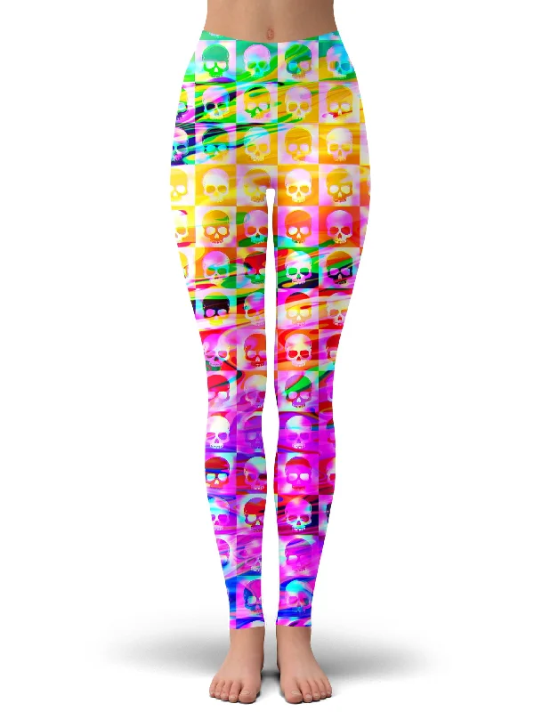 Skull Fam Purple Leggings Comfortable Slim Fit Leggings