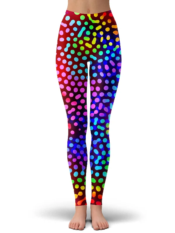 Solar Dots Leggings Trendy Sporty Compression Leggings