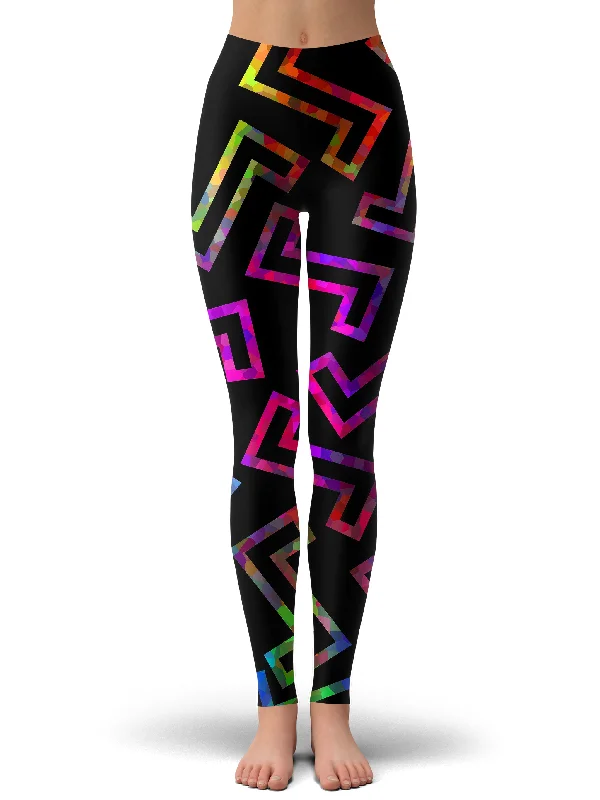 Sparkle Geometric Leggings Comfortable Printed Workout Leggings