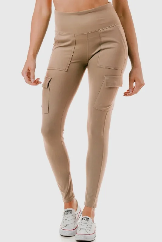 Tan cargo legging