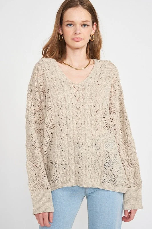 V Neck Oversized Sweater