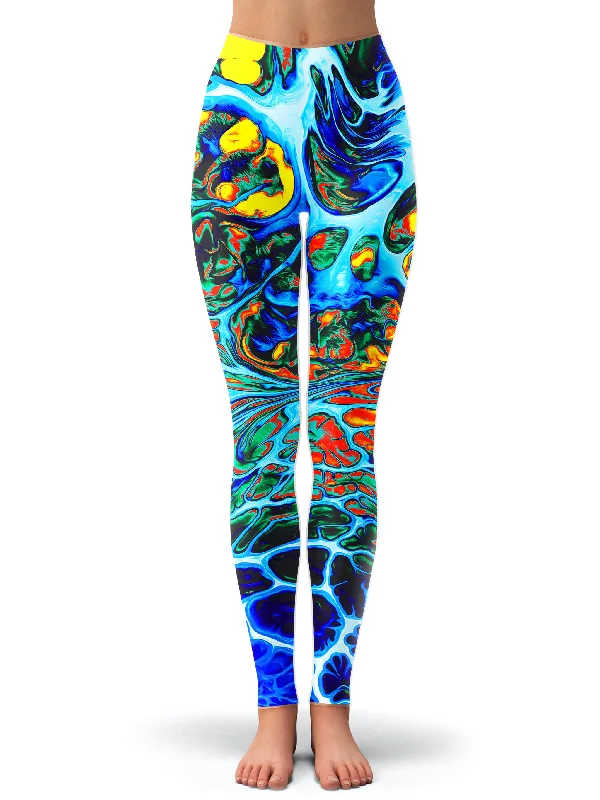 Volcanic Leggings Stylish Pockets Active Leggings