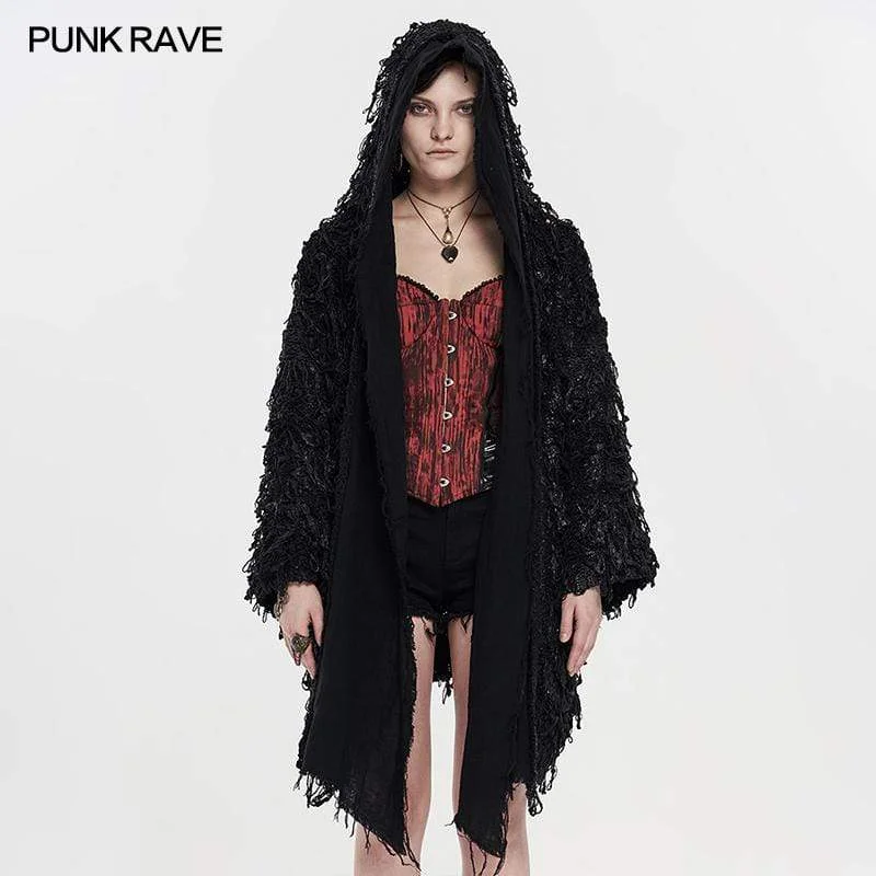 Women's Grunge Dark Coil Loosed Sweaters