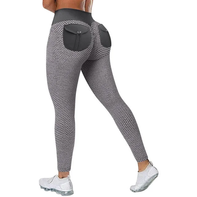 Womens HOT Seamless Butt Lifting Mesh Leggings - 2 Styles With Pockets