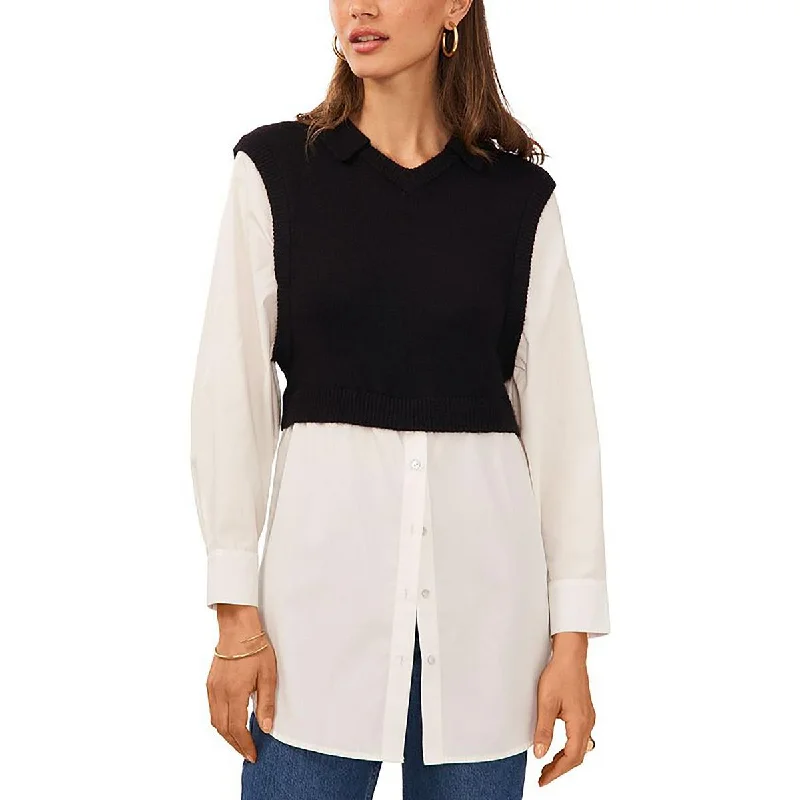 1.State Womens Open Front Pointelle Cardigan Sweater Welt Pockets Slit Pockets Flap Pockets 1.State Womens Open Front Pointelle Cardigan Sweater Welt Pockets Slit Pockets Flap Pockets