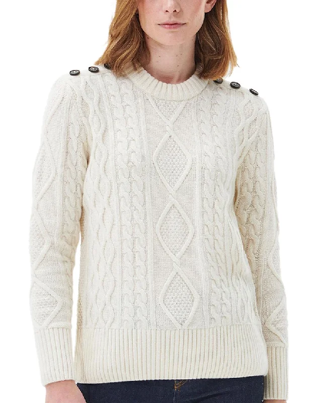 Barbour Wool-Blend Sweater Cashmere Blend Cotton Blend Poly Blend