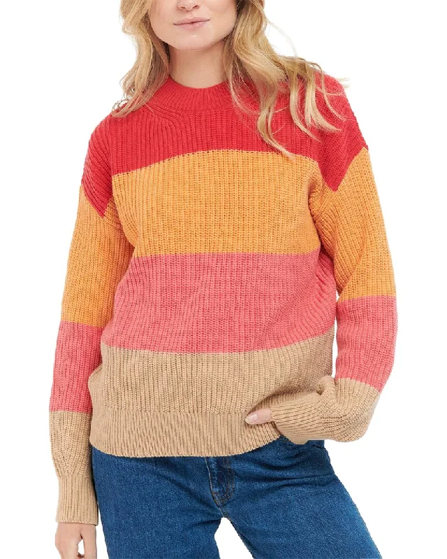 Barbour Wool-Blend Sweater Embroidered Appliqued Beaded
