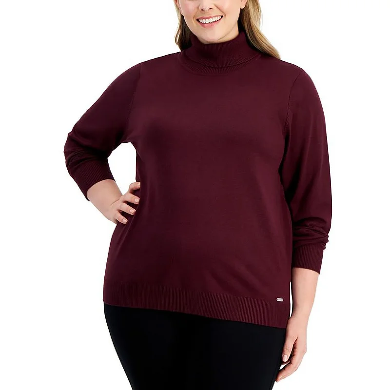 Calvin Klein Womens Plus Knit Ribbed Turtleneck Sweater Jersey Fabric Tulle Fabric Batik Fabric Calvin Klein Womens Plus Knit Ribbed Turtleneck Sweater Jersey Fabric Tulle Fabric Batik Fabric