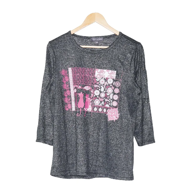 Classic Edition's Women's Screen Printed 3/4 Length Sleeve Flared Sweater Wool Sweater Cotton Sweater Cashmere Sweater Classic Edition's Women's Screen Printed 3/4 Length Sleeve Flared Sweater Wool Sweater Cotton Sweater Cashmere Sweater