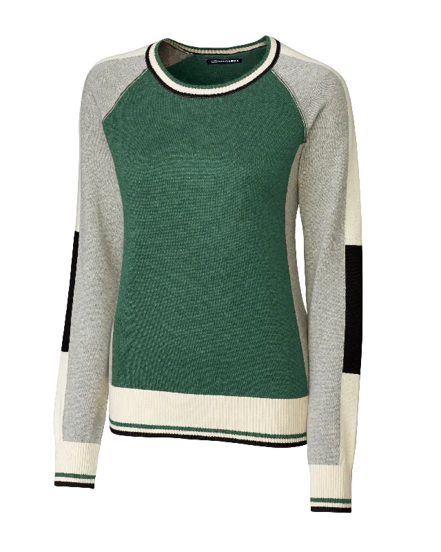 Cutter & Buck Ladies' Stride Colorblock Sweater Wool Fabric Cashmere Fabric Tweed Fabric Cutter & Buck Ladies' Stride Colorblock Sweater Wool Fabric Cashmere Fabric Tweed Fabric
