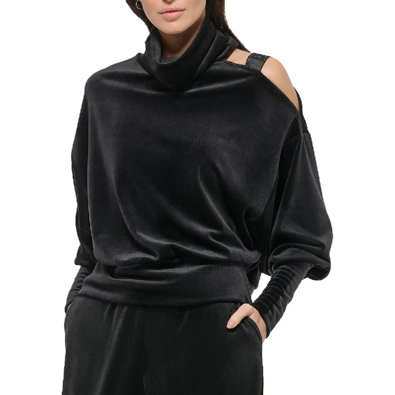 DKNY Womens Cutout-Shoulder Shirt Turtleneck Sweater Lace Blend Ribbed Blend Corduroy Blend DKNY Womens Cutout-Shoulder Shirt Turtleneck Sweater Lace Blend Ribbed Blend Corduroy Blend